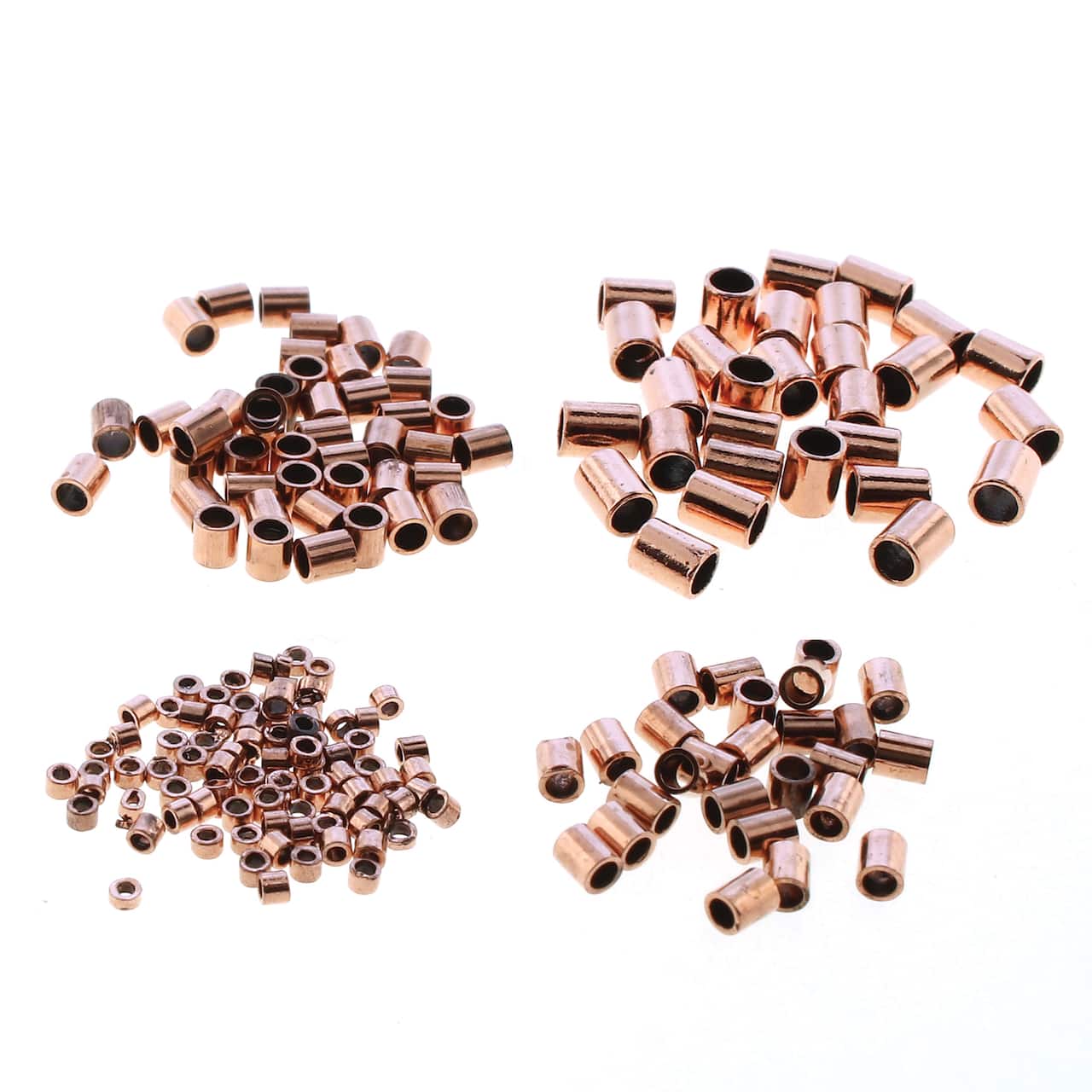 The Beadsmith® Assorted Copper Plated Crimp Tubes, 600ct.
